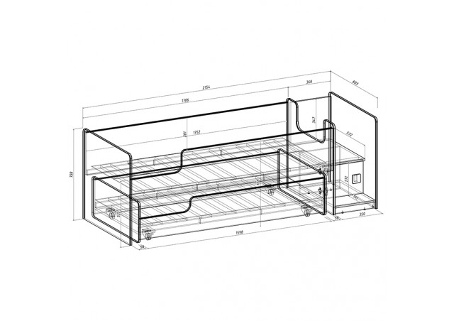 Детская выкатная кровать Легенда К302.41 в Югорске